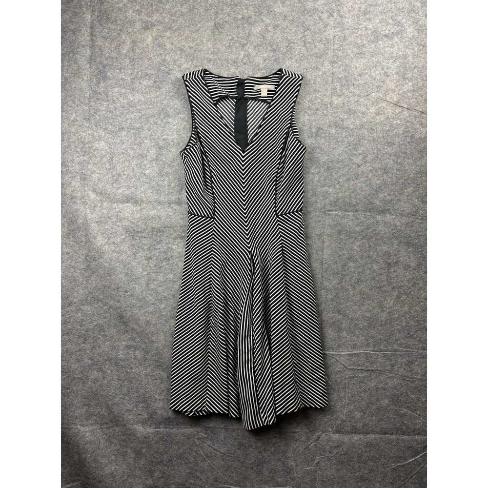 Banana Republic Dress Size 10‎ Striped Knee Length A-Line Classic Preppy French